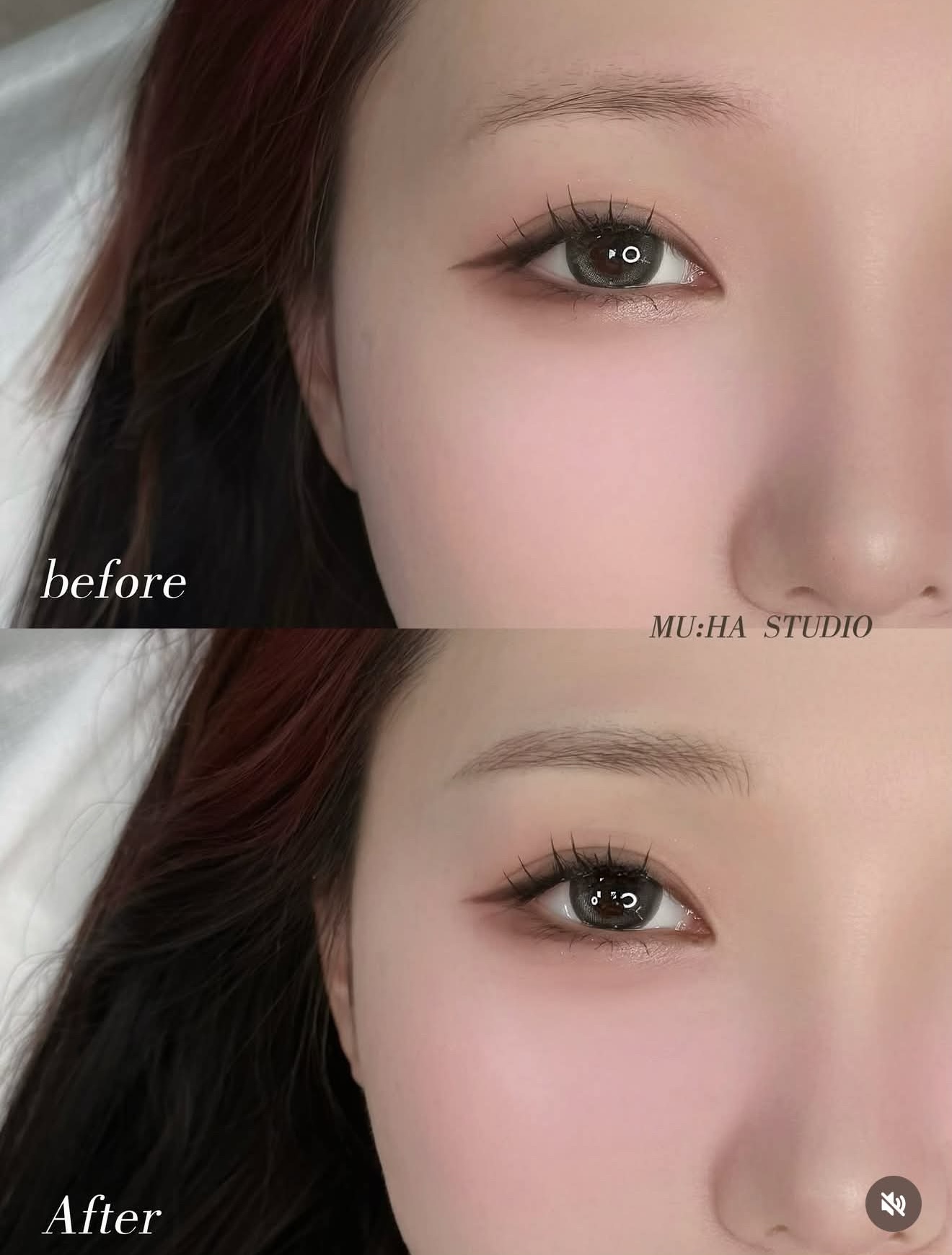 뮤하스튜디오 — 반영구 눈썹 · 반영구 메이크업 work 3 · 의정부 | Beautia